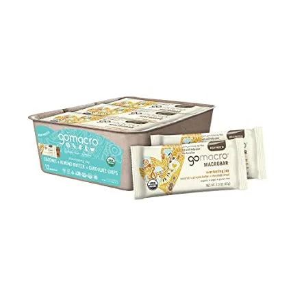 GoMacro - 231092 - Protein MacroBars Coconut + Almond Butter + Chocolate Chips  12 bars per box