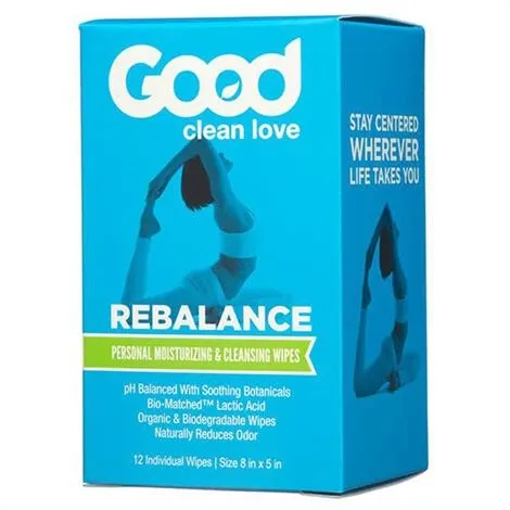 Good Clean Love - 231053 - BioMatch Feminine Hygiene ReBalance Wipes 12 count