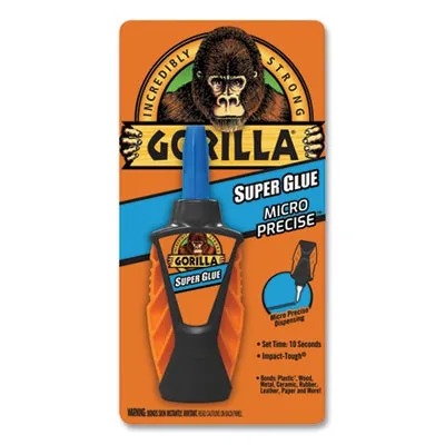 Gorilaglue - GOR102862CT - Super Glue Micro Precise, 0.19 Oz, Dries Clear, 4/Carton