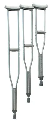 Graham-Field - Lumex Universal - 3613C-8 - Underarm Crutches Combo Pack Lumex Universal Aluminum Frame Youth / Adult / Tall Adult 300 lbs. Weight Capacity Push Button Adjustment