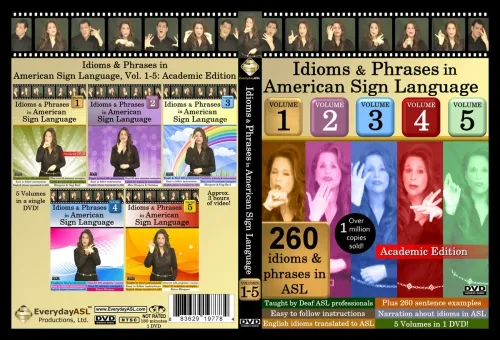 Harris Communication - DVD492 - Idioms And Phrases In Aslvol 1-5 Academic Edition