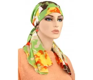 Hats For You - 155-P31-S20 - Spring Calypso Headscarf - 100% Cotton Lined Ready- Tie Scarf