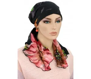 Hats For You - 156-CH11-S20 - Silk Calypso Headscarf - Cotton Lined Burnout Flowers