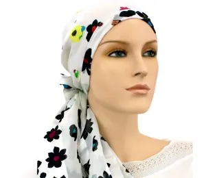 Hats For You - 156-S12-S18 - 100 % Silk Floral Melody Exclusive Calypso Headscarf