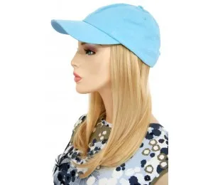 Hats For You - 310-04-LB-S13 - Baseball Cap With Light Blond Hair Piece