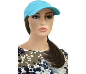 Hats For You - 310-11-BR-S13 - Baseball Cap With Brown Hair Piece