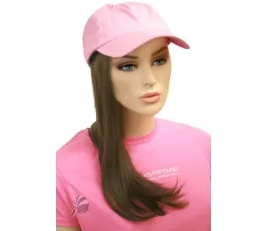 Hats For You - From: 310-12-BR-W13 To: 310-50-BR-S17 - Baseball Cap With Brown Hair Piece
