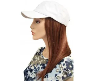 Hats For You - From: 310-15-AU-W13 To: 310-50-AU-S17 - Baseball Cap With Auburn Hair Piece