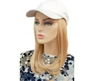 Hats For You - 310-15-LB-W13 - Baseball Cap With Light Blond Hair Piece
