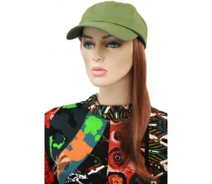 Hats For You - 310-29-AU-S13 - Baseball Cap With Aururn Hair Piece