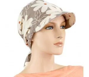 Hats For You - 400-C02-S19 - Cotton Visor Head Wrap Big Daises