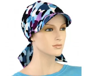 Hats For You - 400-C14-S20 - Cotton Visor Head Wrap Abstract Cotton Brimmed Cap