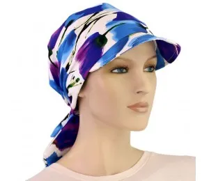 Hats For You - 400-C17-S20 - Cotton Visor Head Wrap Tulips  Cotton Brimmed Cap