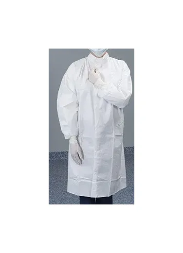 Contec - From: HCGA0032 To: HCGA0042 - CritiGear Cleanroom Lab Coat CritiGear White X Large Knee Length Disposable