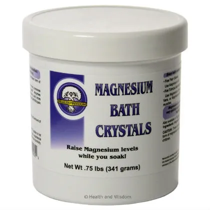Health And Wisdom - 519341 - Magnesium Bath Crystals 3/4 Pounds Up To 8 Baths 