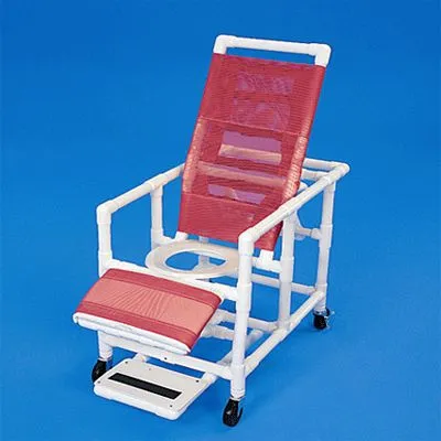 Healthline Medical Products - 791154430293 - Reclining Commode with Legrest and Footrest