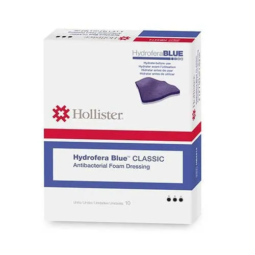 Hydrofera - HB2214 - BLUE Classic Antibacterial Foam Dressing BLUE Classic 2 X 2 Inch Without Border Without Film Backing Nonadhesive Square Sterile