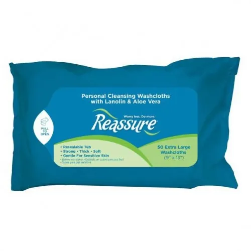 Home Delivery Incontinent Supplies - RWRL - Reassure Washcloths Soft Pack