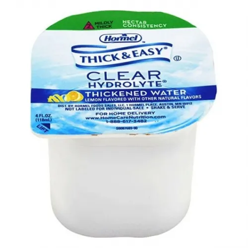 Hormel Food - Thick & Easy Hydrolyte - 23061 - s  Thickened Water  4 oz. Portion Cup Lemon Flavor Liquid IDDSI Level 2 Mildly Thick