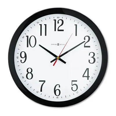 Howardmill - MIL625166 - Gallery Wall Clock, 16" Overall Diameter, Black Case, 1 Aa (Sold Separately)
