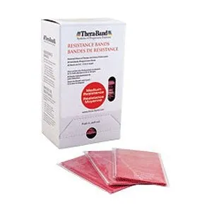 Hygenic - 20530 - Resistance Band Dispenser Package, Red/ Medium, 30 Pk Dispenser Box of 5 ft Bands with Individually Packaged Bands with Safety Instructions, 4 ea/cs (045161) (US Only)