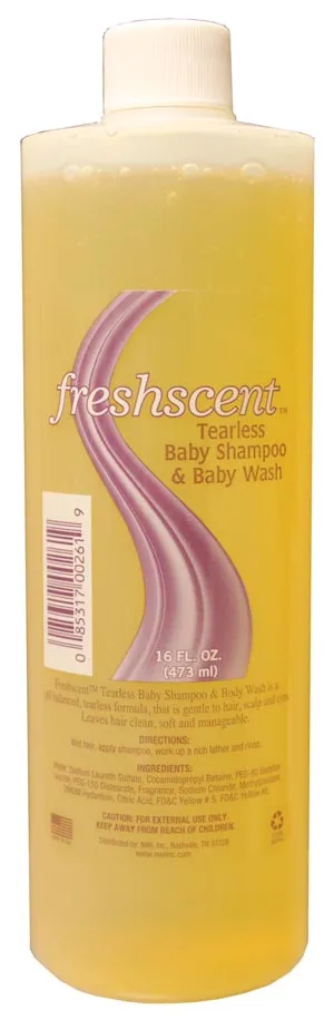 New World Imports - TS16 - Tearless Baby Shampoo & Body Wash, 16 oz, 12/cs (144 cs/plt) (Made in USA)