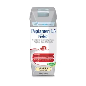 Nestle - 4390034958 - Peptamen 1.5, Prebio1&#153;, Vanilla, 250mL Can, 24/cs (144 cs/plt) (Minimum Expiry Lead is 90 days)
