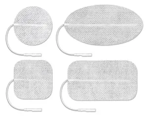Axelgaard - CF5010 - ValuTrode Cloth Electrode, White Fabric Top, 2" x 4" Oval, 4/pk, 10 pk/bg, 1 bg/cs (090157) (Minimum Expiry Lead is 90 days)