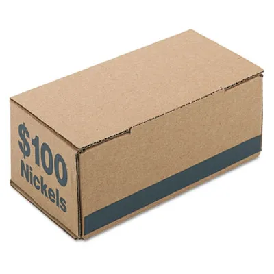 Iconex - From: ICX94190086 To: ICX94190089 - Corrugated Cardboard Coin Storage W/Denomination Printed On Side