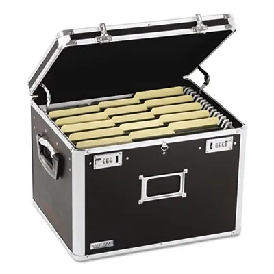 Ideastream - IDEVZ01008 - Locking File Chest With Adjustable File Rails, Letter/Legal Files, 17.5" X 14" X 12.5", Black