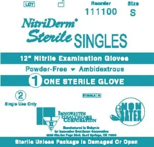 Innovative Healthcare - NitriDerm - From: 111100 To: 111350 -  Gloves, Exam, Nitrile, Sterile, PF, Singles, Cuff