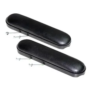 Invacare - From: 8881053570U67 To: 8881091688U67 - Desk Length Arm Pads with Screws, Black Vinyl Upholstery for Action Wheelchair