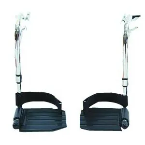 Invacare - T93HCP - Hemi Swingaway Footrests, Composite Footplates With Heel Loops