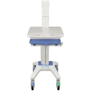 Touchpoint Medical - TPM-Q-17542-REV1 - WorkFlo Cart Single Monitor Non-Powered Manual Lift VESA Mount Tilt- Swivel 8 ft Coiled Power Cord -NEMA 5-15P- -DROP SHIP ONLY-