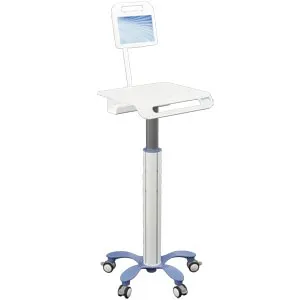 Touchpoint Medical - TPM-Q-17548-REV1 - WorkFlo Roll Stand Adjustable Height VESA Mount -Light Duty- Locking Casters -DROP SHIP ONLY-