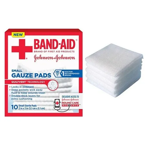 Johnson & Johnsonnsumer - 111656900 - J & J Band-Aid First Aid Gauze Pads 2" x 2" 10 CT.  Sterile.