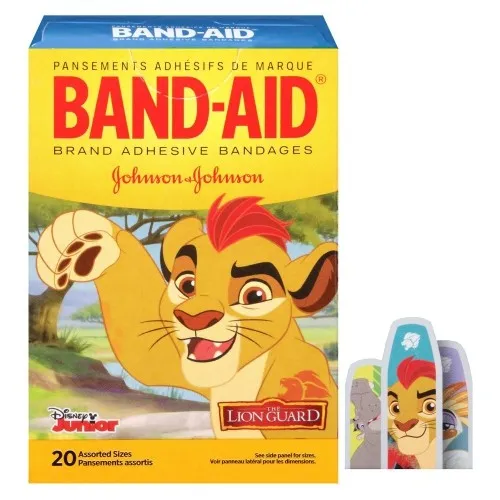 J&J From: 116661 To: 116662 - Band-Aid Decorative Lion Guard Assorted 20 Ct. Finding Dory