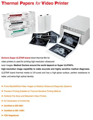 JPI - ULSTAR-1100S - Ultrasound Video Printer Paper 110 mm x 20 meters