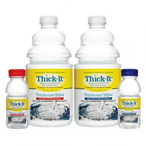 Kent Precision Foods - From: B450 To: B457 - Group Thick It AquaCare H2O Thickened Water Ready to use Nectar Consistency, Xanthan based, 1/2 Gallon Zero Calories, Gluten free
