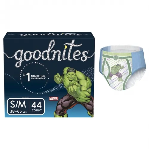 Kimberly Clark - GoodNites - From: 40531 To: 40532 -  GOODNITES Youth Pants, Small/Medium Girl, Giga Pack, Clothing Size 4 8, 38 65 lbs. (17 29 kg).