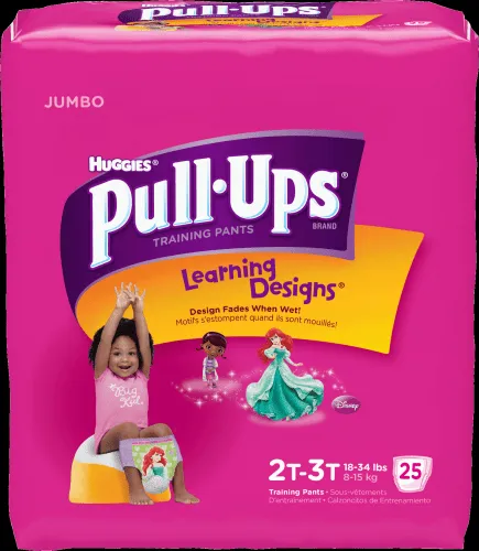 Pull Ups - 41243 - Kimberly Clark PULL UPS Learning Designs Training Pants, 2T 3T Girl, Jumbo Pack