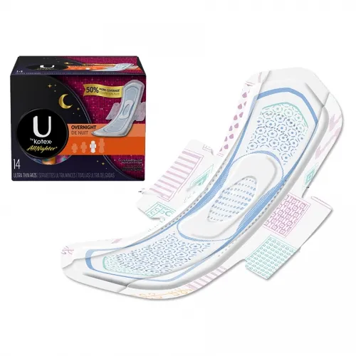 Kimberly Clark - From: 46595 To: 46595 - U by Kotex Super Premium Overnight Pads with Wings
