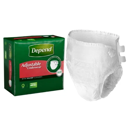 Kimberly Clark - 49175 - Unisex Adult Absorbent Underwear Depend? Adjustable Pull On With Tear Away Seams Large / X-Large Disposable Heavy Absorbency