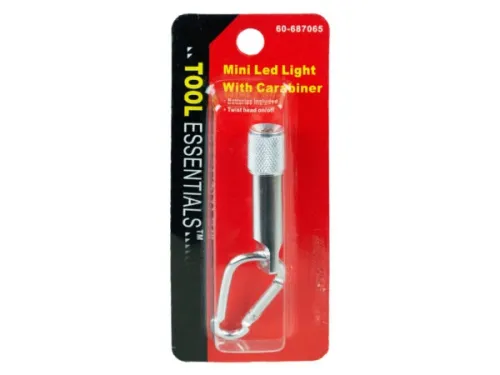 Kole Imports - AT996 - Mini Led Flashlight With Carbiner