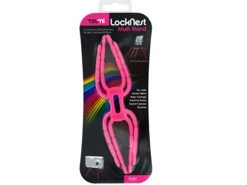 Kole Imports - EL479 - Pink Lock Nest Multi-purpose Phone Stand