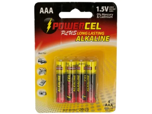 Kole Imports - EL494 - Powercel Plus Alkaline Aaa Batteries