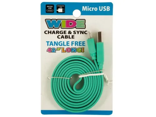 Kole Imports - EL509 - Wide Micro Usb Charge &amp; Sync Cable