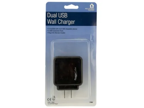 Kole Imports - EL726 - Powercube Dual Usb Wall Charger