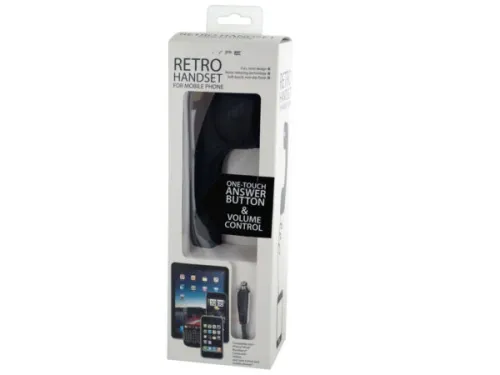 Kole Imports - From: EL740 To: EL741 - Black Retro Handset For Mobile Phone