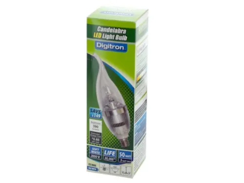 Kole Imports - EL855 - Soft White Candelabra Led Light Bulb